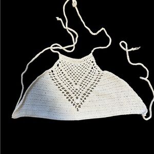 custom handmade crochet crop top/bikini top size S/M